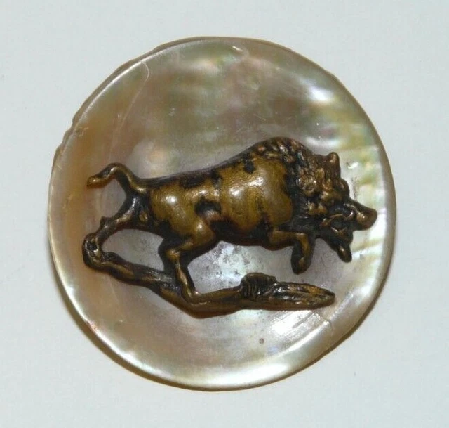 Bouton en porcelaine ancien d'occasion - Bricolage