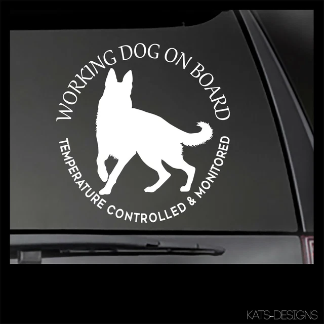 Working Dog On Board-Temperature Controlled & Monitored (German Shepherd)
