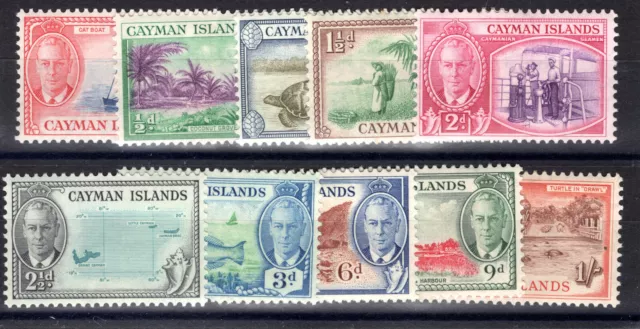 Cayman Is/. 1951 sg 135 - 144 George VI pictoral defins 1/4d to 1/- fine LM