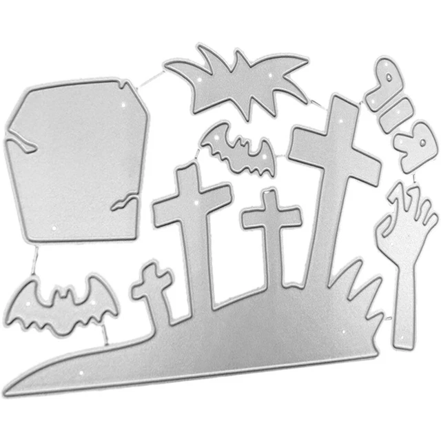 Plantilla de corte de metal de corte de corte de corte de Halloween hágalo usted mismo corte de troqueles artesanías hágalo usted mismo troquelado