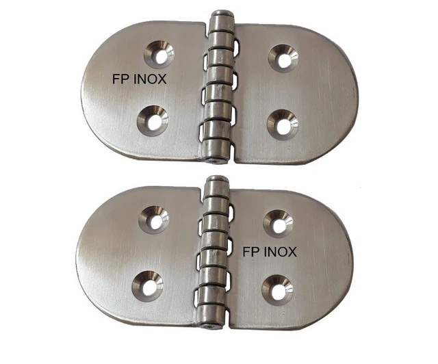 Charnière inox 75x40mm Epaisseur 1,5mm ( Lot de  2 ) inox A2