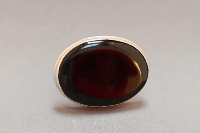 Imposanter Onyx Ring - 43 x 31 mm - in massiv Sterling Silber - 925 - Grösse 59