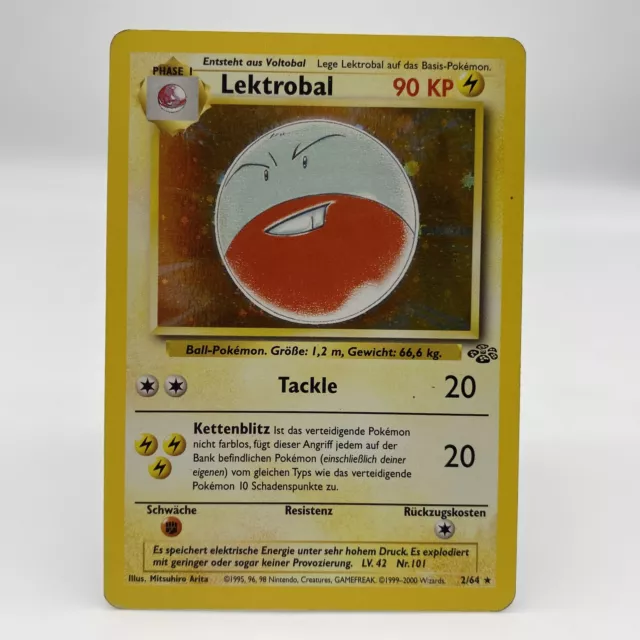 Pokémon Lektrobal 2/64 DE Holo Rare Dschungel 1999