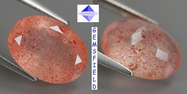 VVS !!! 6.38cts !!! QUARTZ " fraise " NATUREL du BRÉSIL !!! poli AAA++ !!!