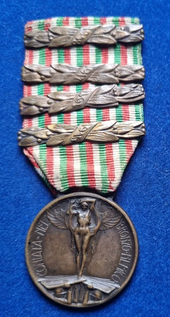 2 Barrettes Albania 1916-1918 + Médaille En Bronze Italienne 1ère GM