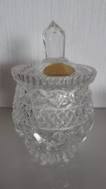 Deckeldose, Bleikristall gepresst, Marmeladenglas