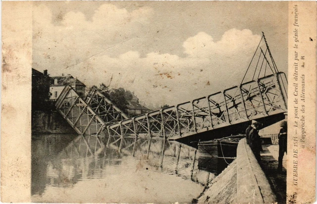 CPA AK Militaire - Le Pont de Creil détruit par le génie francais (696426)