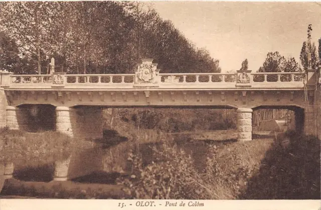 Cpa Espagne Olot Pont De Colom