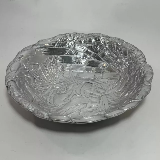 Vintage 1993 Arthur Court XL Aluminum Serving Salad Bowl 14"