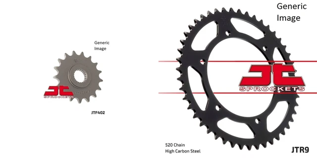 Kit Chaîne Et Pignons Pour Moto/mini Moto - Pignon Avant 9T T8F, Pignon Arrière 54T, Chaîne 120 Maillons 10 Mm