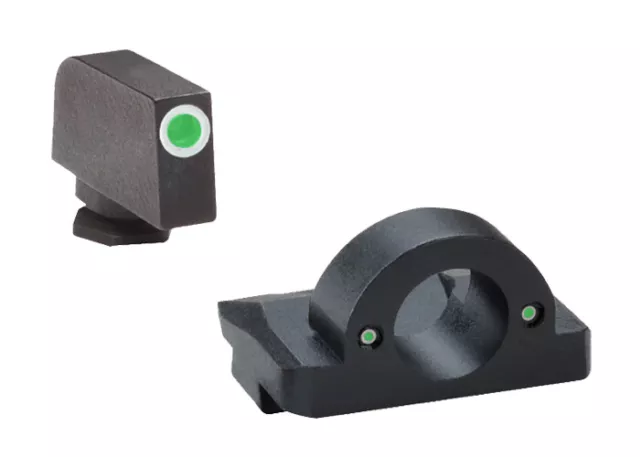 AmeriGlo Ghost Ring Night Sight Set For Glock Low-Green Tritium-GL-125 AmeriGlo Ghost Ring Night Sight Set For Glock Low-Green Tritium-GL-125