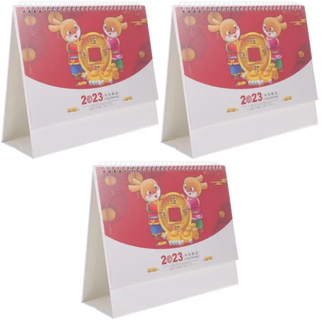 3 PCS Calendario Tavolo Desktop 2022-2023 Mini Arredamento Uso Quotidiano