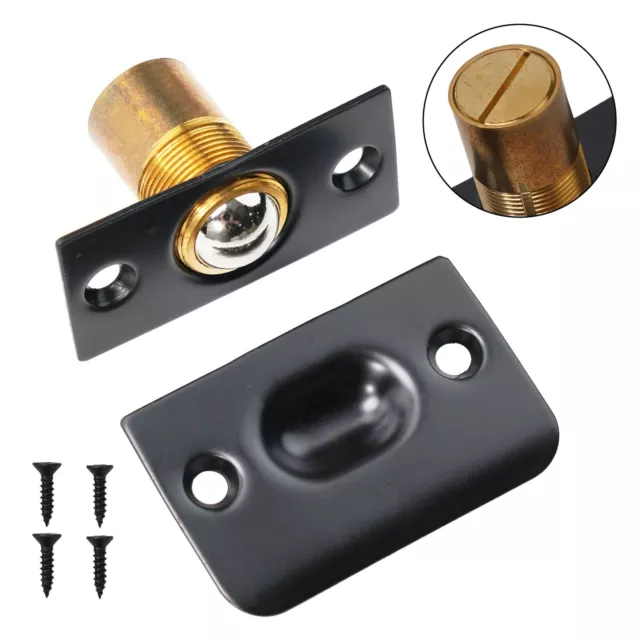1pc Brass Steel Adjustable Roller Ball Door Spring Catch Lock Internal Latch Kit