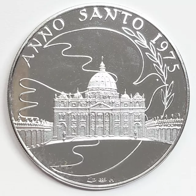 Vaticano medaglia anno santo 1975 Paolo VI argento PROOF mm.43 gr.22,15 3