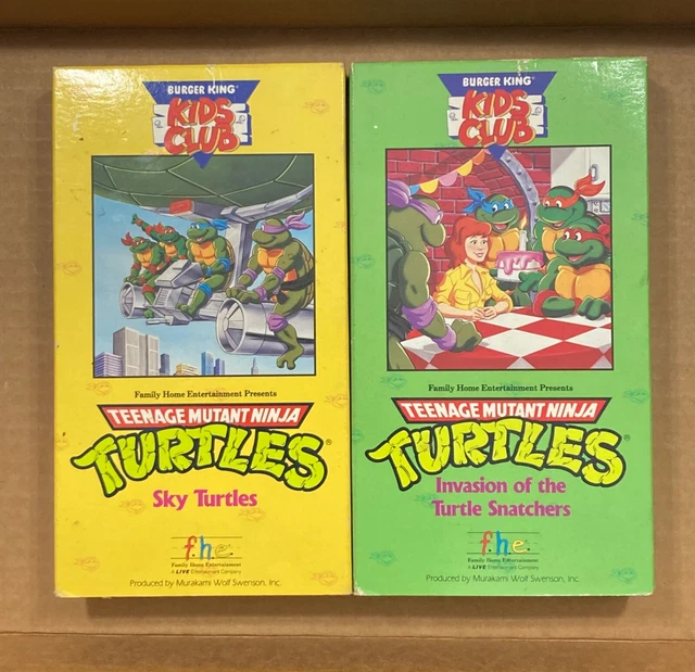 “TEENAGE MUTANT NINJA Turtles” 2-VHS Burger King kids club exclusive ...
