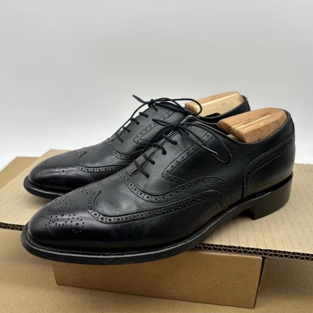 JOHNSTON & MURPHY Crown Aristocraft Black Wingtip Oxford  display picture 3