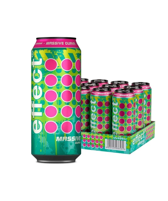 Effect Massive Energy Drink bevanda analcolica 12x 500 ml incl. deposito cauzionale di € 3,00 NUOVO MHD 08/24
