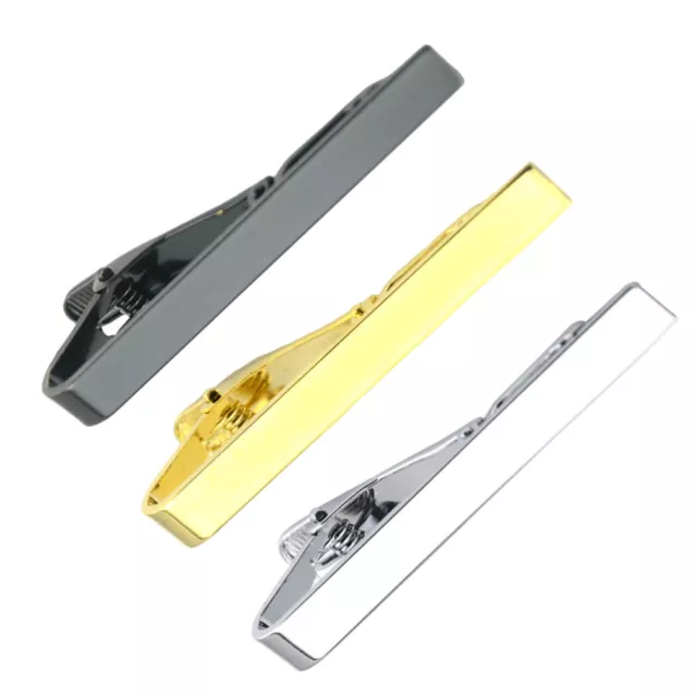 3pcs Fashion Men Women Metal Simple Necktie Tie Bar Clasp Clip Clamp Pin