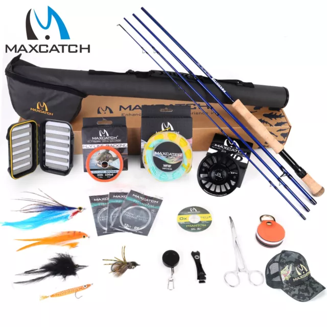 Maxcatch Saltwater Fly Rod and Reel Combo Full Kit 9FT Fishing Complete Outfit