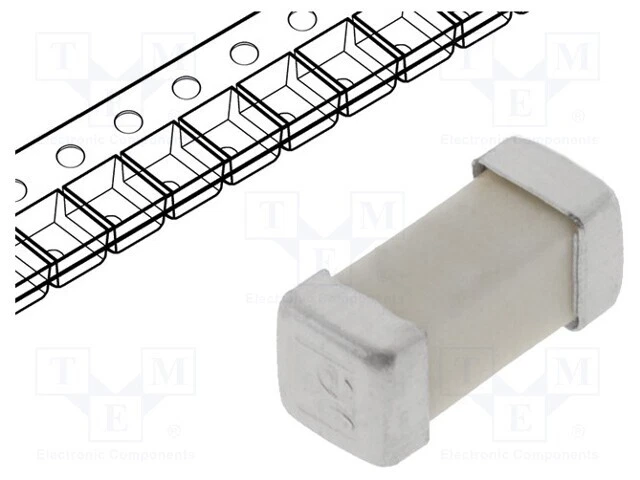 Sécurité : Schmelz Fusible 125VDC SMD 1A 125VAC Céramique Laiton 158000.1 241