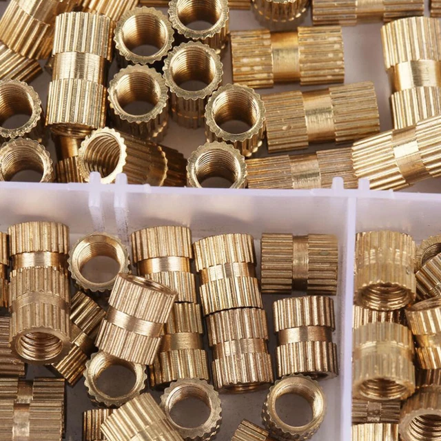 150pcsm5 Brass Knurled Nut Embedded Durable Small Metal Nuts