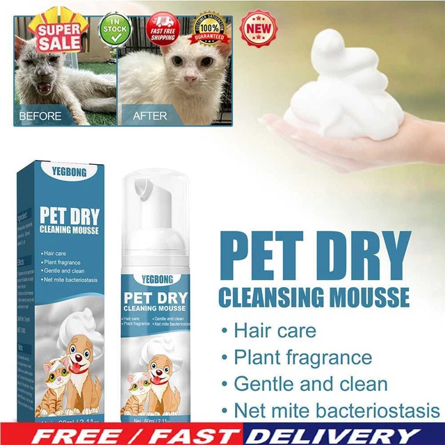 Champú portátil para limpieza en seco para perros desodorante de gran olor para productos domésticos para mascotas