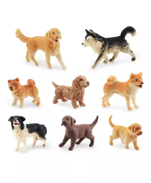 Realistic Mini Dog Figurines Playset - kids - party bags x 8 pieces