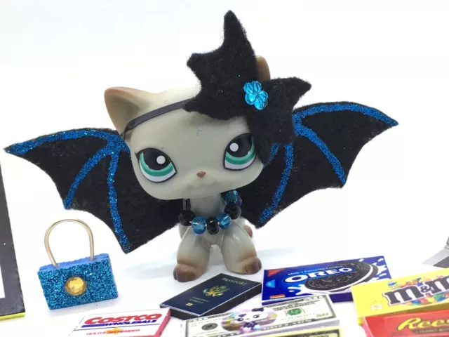 Bat Wings (blue) & Accessories 20 Pcs hand made for pet shop, toy NOT INCLUDED