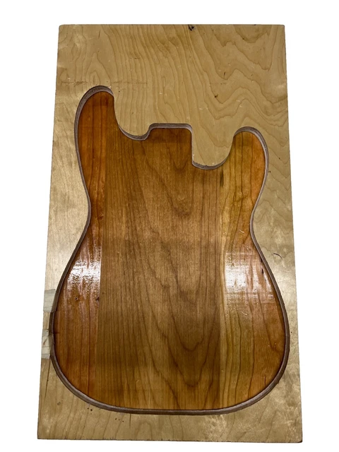 Cherry + Red Alder ,3 Piece Glued Guitar Body Blank  21"x 14-1/2"x 1-3/4" #236