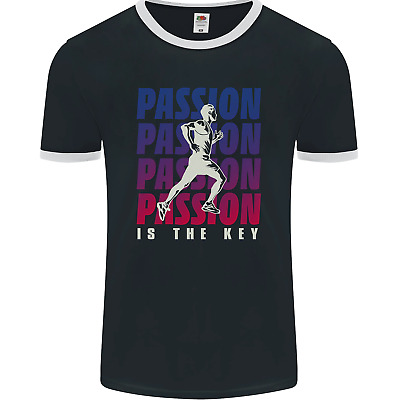 Running Passion Is the Key Runner Marathon Mens Ringer T-Shirt FotL