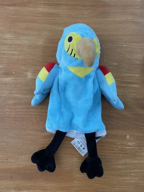 OL/Peluche doudou marionnette oiseau perroquet Bleu maisons du monde TBE