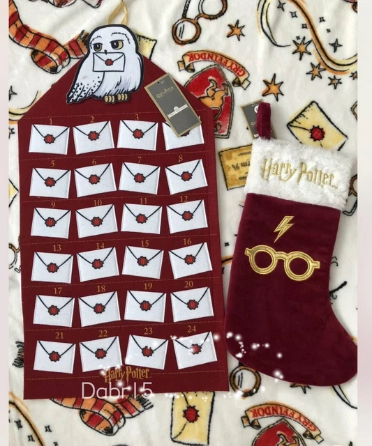 HARRY POTTER HEDWIG Owl 24 Day Felt Advent Calendar Sock Set Christmas