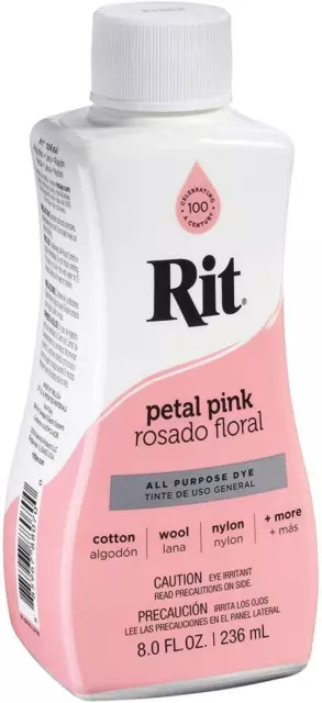 Tinte líquido de tela Rit para todos los usos - rosa pétalo