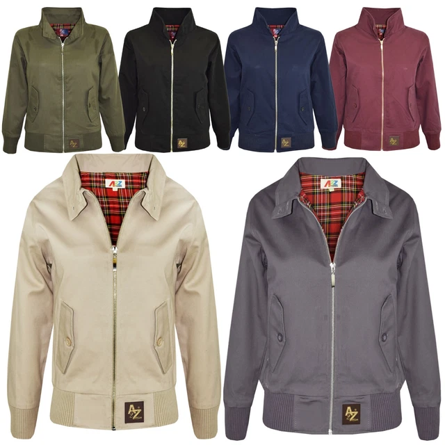 Bambini Ragazzi Giacca Harrington New Classico Vintage Retrò 1970'S Stile