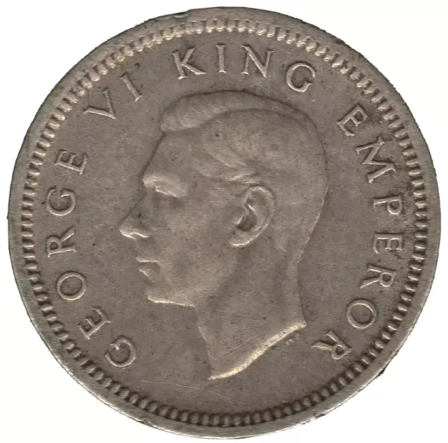 1941 New Zealand George VI Silver Threepence Coin 2