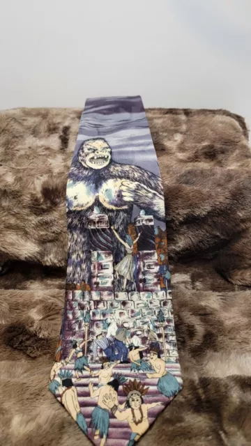 King Kong Tie Mens Graphic Nude VTG Novelty Necktie 1992 American Film 55”x3.75”