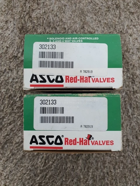 ASCO RedHat 302133 Valve Kit ASCO BULLETIN 8320 OLD STOCK, NEW IN BOX, LOT OF 2