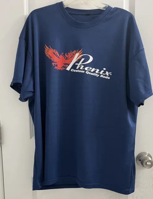 Phenix Custom Rods Graphic Short Sleeve Shirt Fishing Skull Pirate Men’s XL