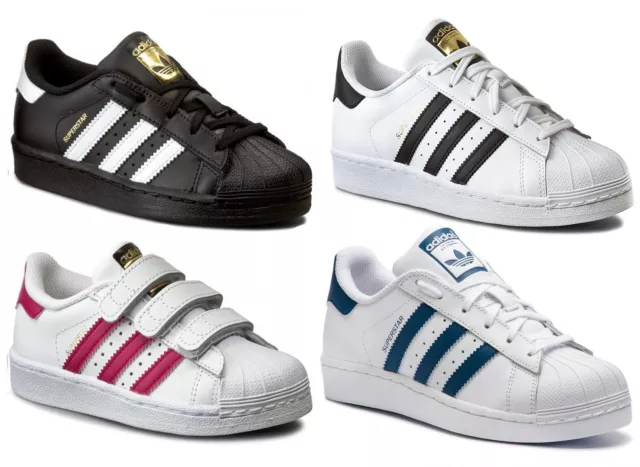 Adidas SUPERSTAR Fundamentlösungen Cf C Schuhe Junge Mädchen Turnschuhe Leder