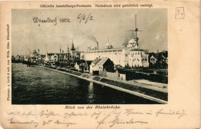 CPA AK Dusseldorf- blick von der Rheinbrucke GERMANY (1001675)