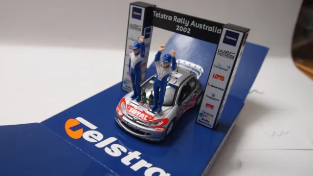 Peugeot 206 WRC Podiums Diorama "Telstra Rally Australien 2002"