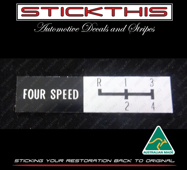 Holden HQ HJ LH LX SS Monaro GTS Coupe, Console Shift Pattern Badge/Insert 4Spd