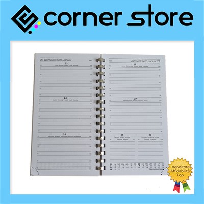 Agenda Intempo Refill Ricambio Mood Agenda Settimanale Orizzontale 2023 Spirale-9,5x17 