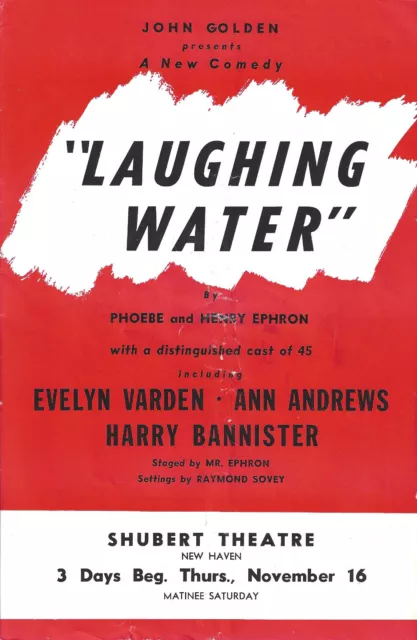 Evelyn Varden "LAUGHING WATER" Harry Bannister / Ann Andrews 1944 FLOP Flyer