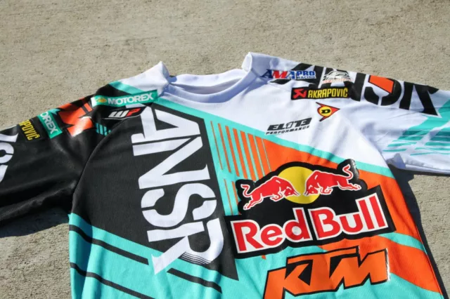 Dean Wilson KTM Red Bull Signed Motocross Jersey MX Large 4580 G4 3