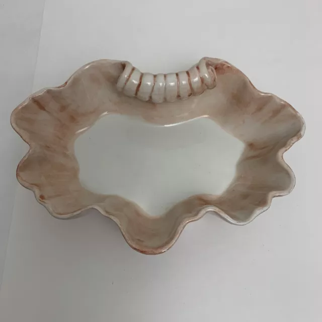 Italian Candy Soap Dish MCM ceramic abstract Pink Hue Shell Scallop OGG 2045