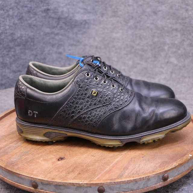 FOOTJOY DRYJOYS TOUR Golf Shoes 53678 Black/Black Croc - 8  display picture 1