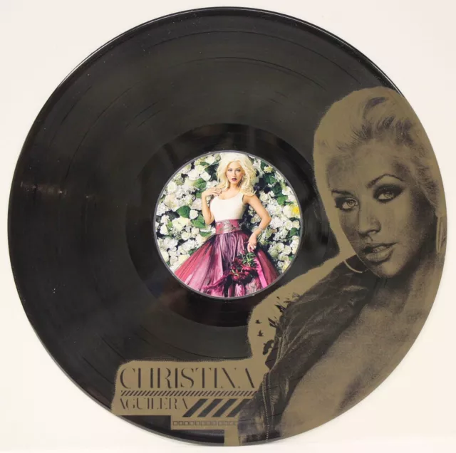 Christina Aguilera   12 inch Black vinyl LP laser etched wall art. "M4"