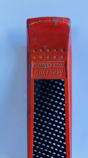 STANLEY Surform Red Shaper Rasp Mini Hand Plane Vintage Tool Made England 111A 3