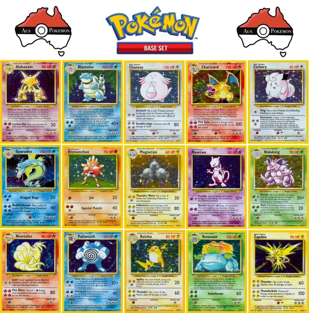 POKEMON TCG BASE Set Unlimited - WOTC Single Pokemon Cards - Select ...